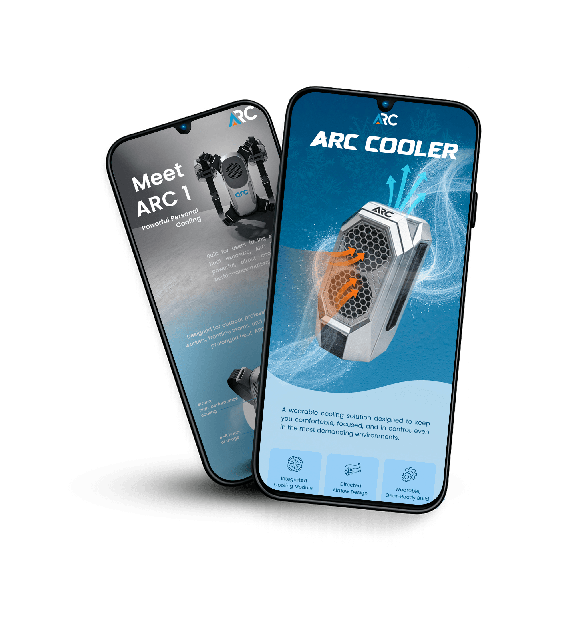 ST Engineering ARC email campaign designs displayed on mobile phones