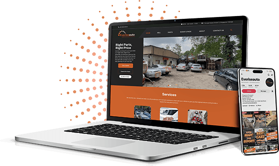 Everise Auto website and social media work